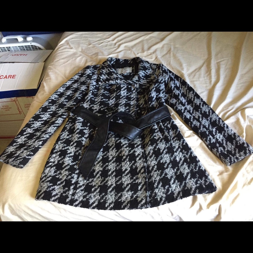 Guess Houndstooth Peacoat